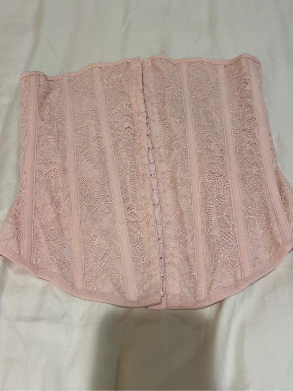 Garage Pink Lace Waist Cincher Corset Top